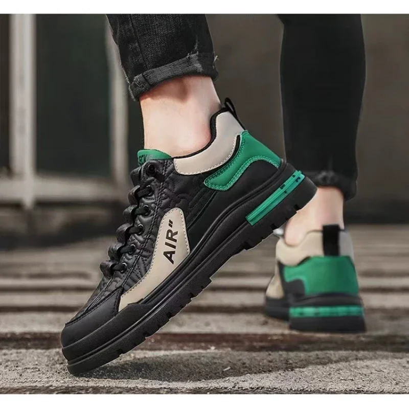 Thick Bottom Non-slip Male Footwear 2023 New Leather Casual Shoes Korean Breathable Work Shoes Trend Tenis Masculino Plate Shoes
Thick Bottom Non-slip Male Footwear 2023 New Leather Casual Shoes Korean Breathable Work Shoes Trend Tenis Masculino Plate Shoes