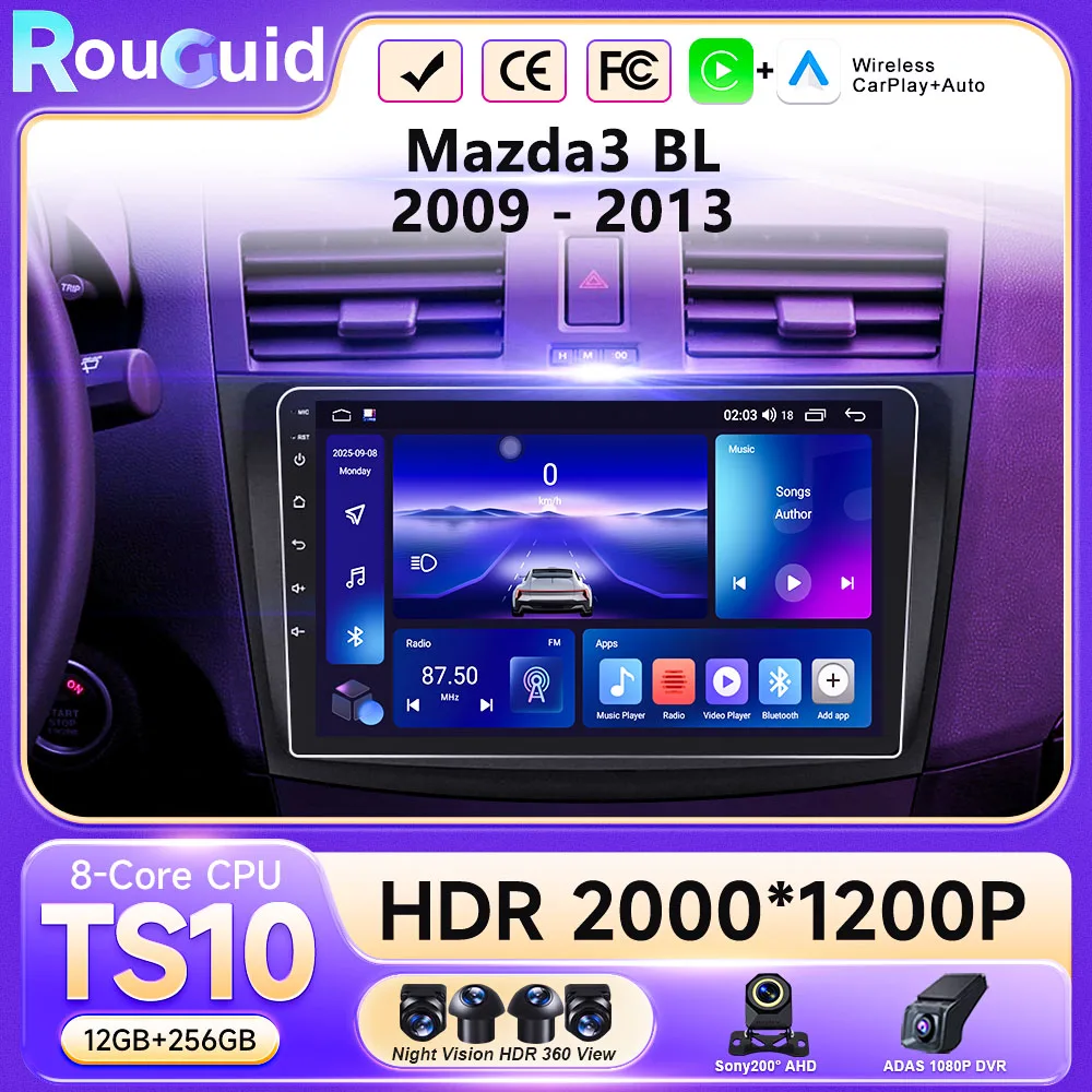 For Mazda 3 II For Mazda3 BL 2009 - 2013 Android 16 Carplay Auto 4G+WIFI GPS Car Radio Navigation Multimedia Video Player Stereo
For Mazda 3 II For Mazda3 BL 2009 - 2013 Android 16 Carplay Auto 4G+WIFI GPS Car Radio Navigation Multimedia Video Player Stereo