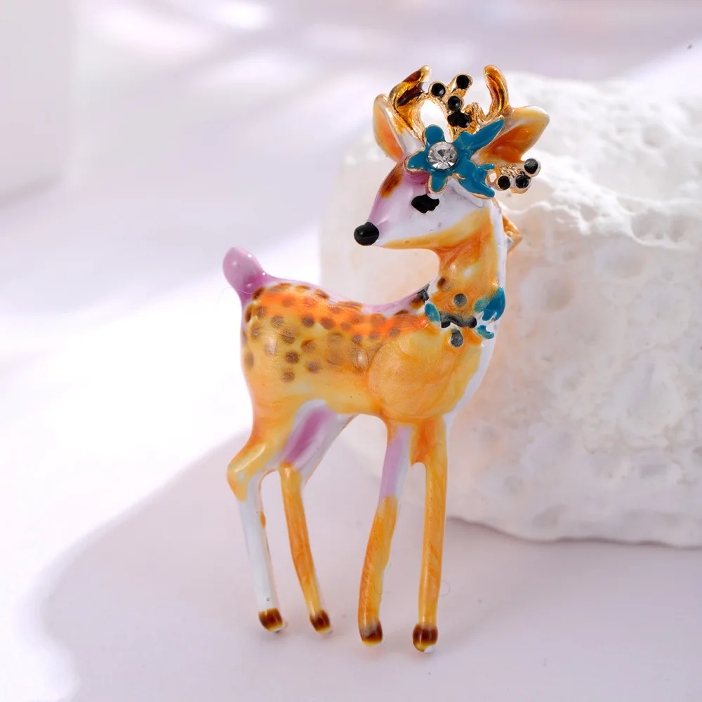 Cute Enamel Sika Deer Brooch For Women Unisex Luxury Rhinestone Animals Brooches Casual Clothing Accessories Party Jewelry Gifts
Cute Enamel Sika Deer Brooch For Women Unisex Luxury Rhinestone Animals Brooches Casual Clothing Accessories Party Jewelry Gifts