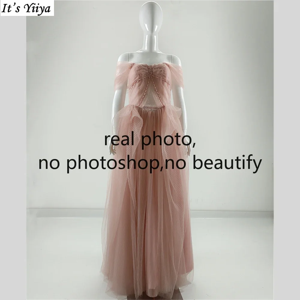 It's Yiiya Customized Real Photo Evening Dress Pink Beads Pleat Off the Shoulder A-line Floor Length Plus size Women Party Gowns
It's Yiiya Customized Real Photo Evening Dress Pink Beads Pleat Off the Shoulder A-line Floor Length Plus size Women Party Gowns