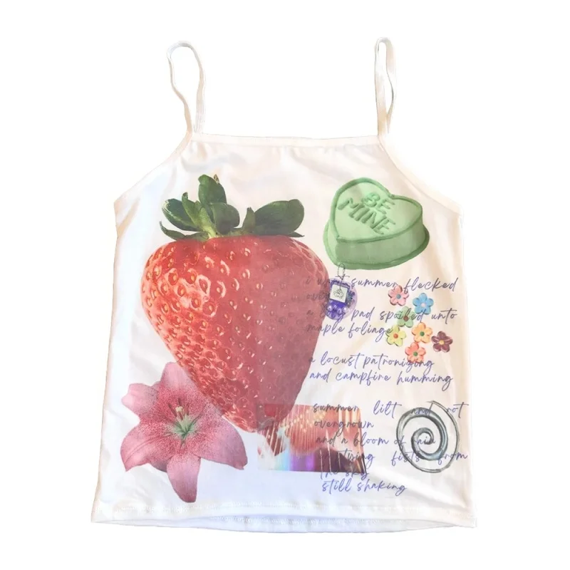 2025 new Y2k style strawberry print sleeveless vest, crop top, Harajuku fashion vest, 2000s streetwear, casual women's
2025 new Y2k style strawberry print sleeveless vest, crop top, Harajuku fashion vest, 2000s streetwear, casual women's