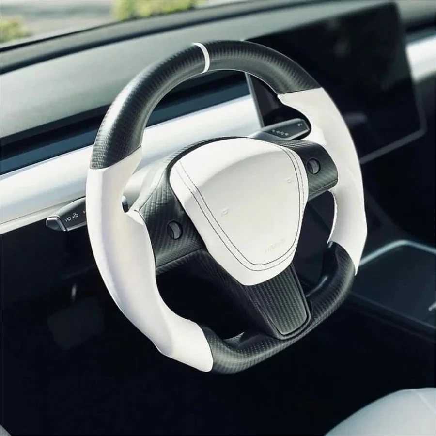 Model 3 / Y Sport Round Carbon Fiber Heating Steering Wheel For Tesla Personalized Racing Leather Customized Accessories
Model 3 / Y Sport Round Carbon Fiber Heating Steering Wheel For Tesla Personalized Racing Leather Customized Accessories