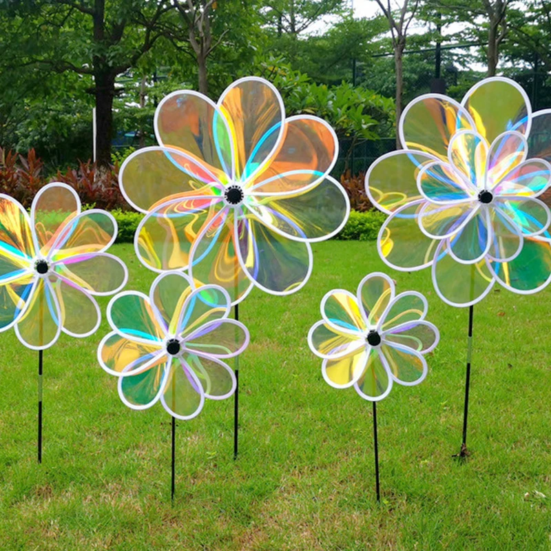 25/30/38cm Color Film Color-changing PVC Windmill Eight Leaf Colorful Windmill Bird-repelling Outdoor Decoration Windmill
25/30/38cm Color Film Color-changing PVC Windmill Eight Leaf Colorful Windmill Bird-repelling Outdoor Decoration Windmill