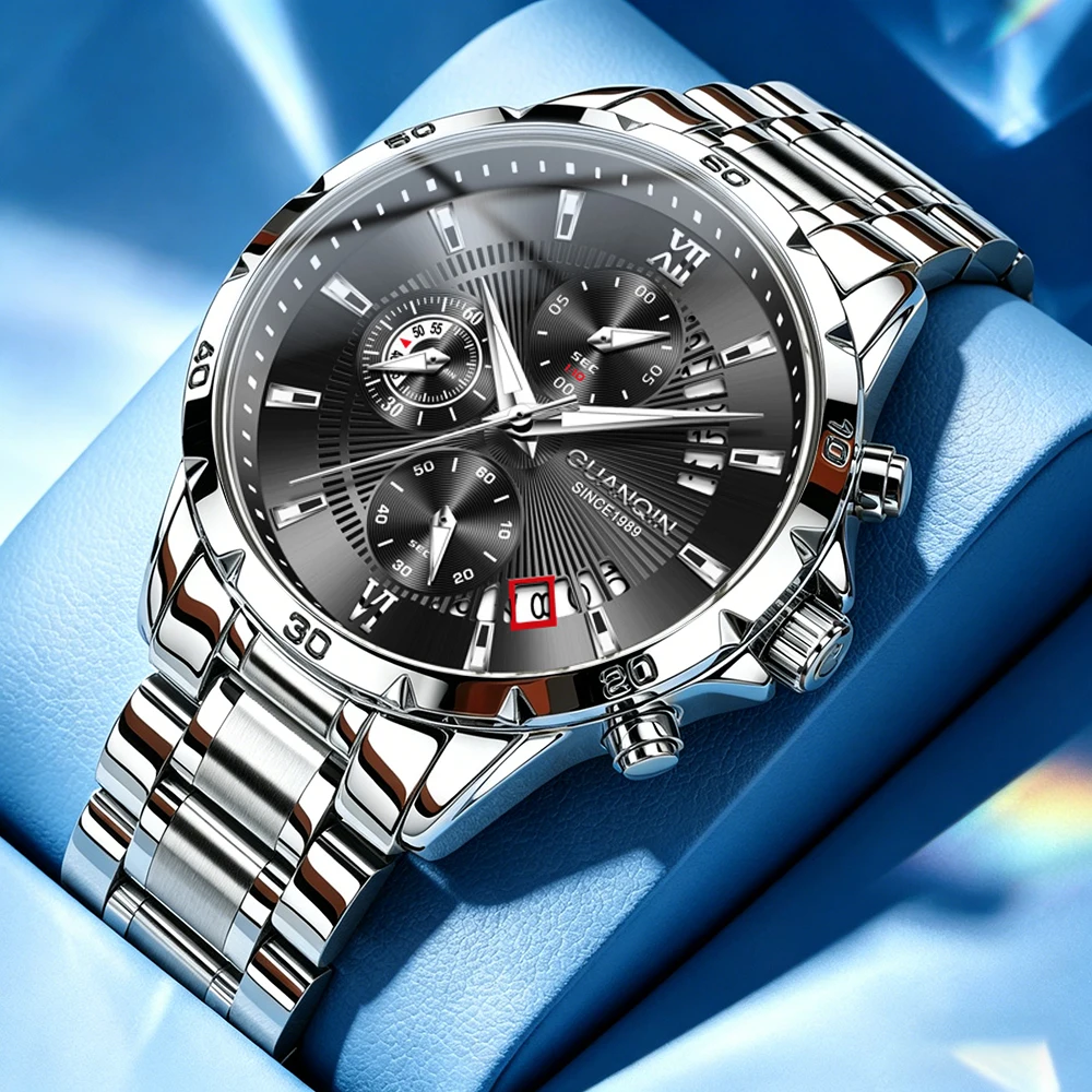GUANQIN Men's Watches Multi-functional Trend Fashion Original Steel Quartz Wristwatch Waterproof Luminous Date Chronograph New
GUANQIN Men's Watches Multi-functional Trend Fashion Original Steel Quartz Wristwatch Waterproof Luminous Date Chronograph New