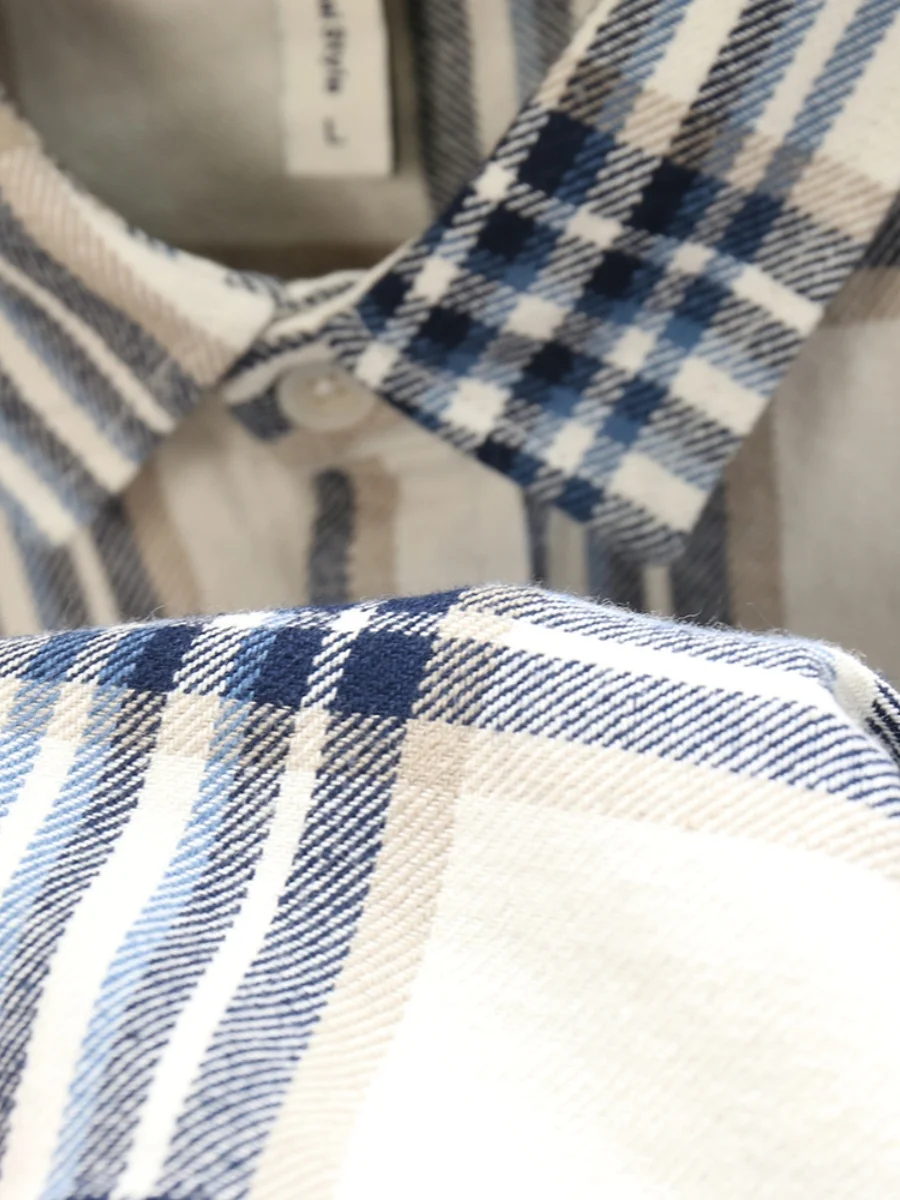 Spring Colors Thickened Casual Plaid Long Sleeve Men's Cotton Shirt Business Gentleman Style Summer Commute Loose Fit
Spring Colors Thickened Casual Plaid Long Sleeve Men's Cotton Shirt Business Gentleman Style Summer Commute Loose Fit