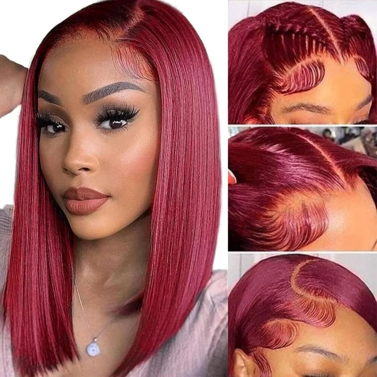 Human Hair Straight Bob Wigs 99J Burgundy Color Glueless Bob Wig Brazilian Straight HD Lace Front Human Hair Wigs Short Bob
Human Hair Straight Bob Wigs 99J Burgundy Color Glueless Bob Wig Brazilian Straight HD Lace Front Human Hair Wigs Short Bob