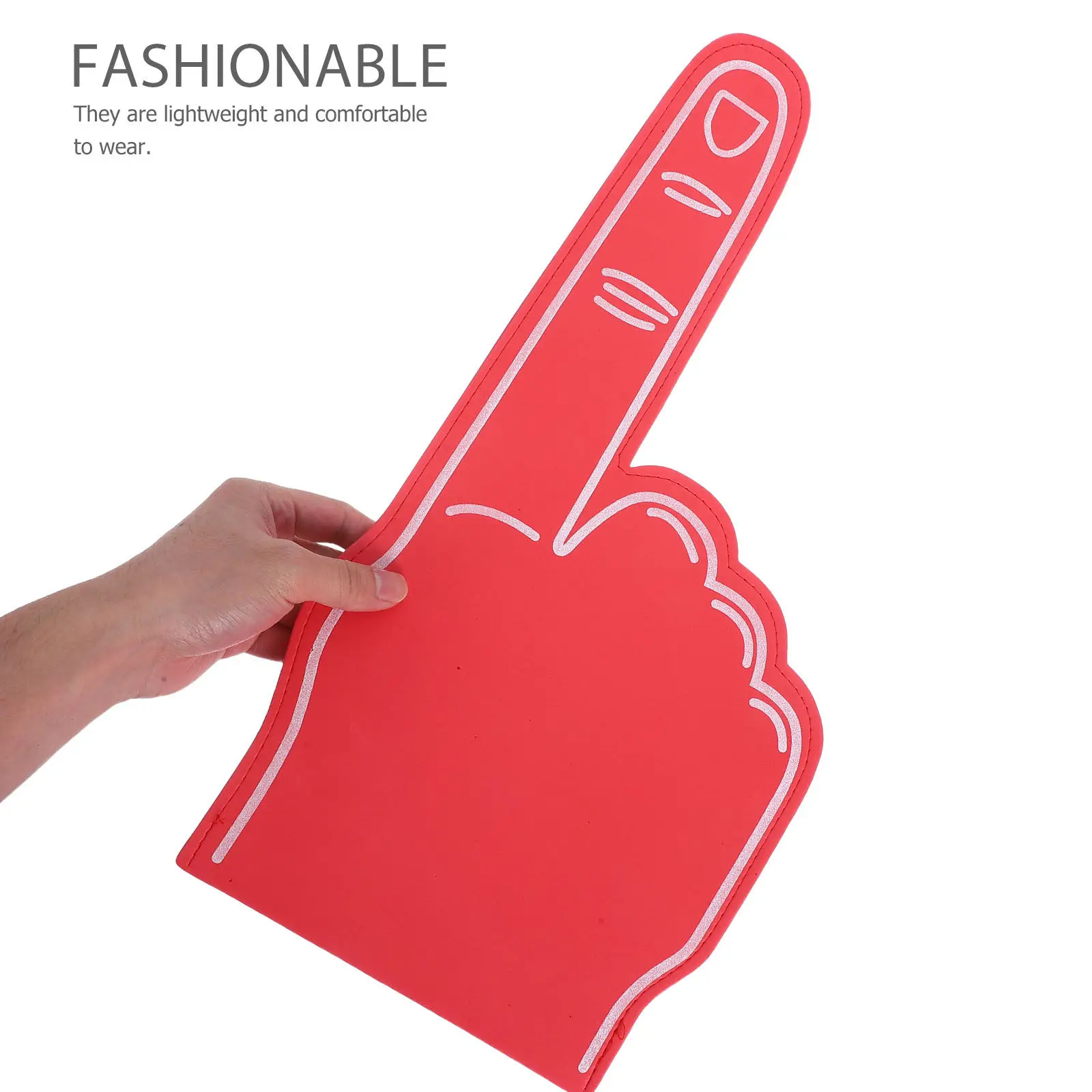 2Pcs Foam Finger Hand Cheer Props Comfortable Nonslip Reusable Cheering Supplies for Sporting Events Celebrations Party Favors
2Pcs Foam Finger Hand Cheer Props Comfortable Nonslip Reusable Cheering Supplies for Sporting Events Celebrations Party Favors