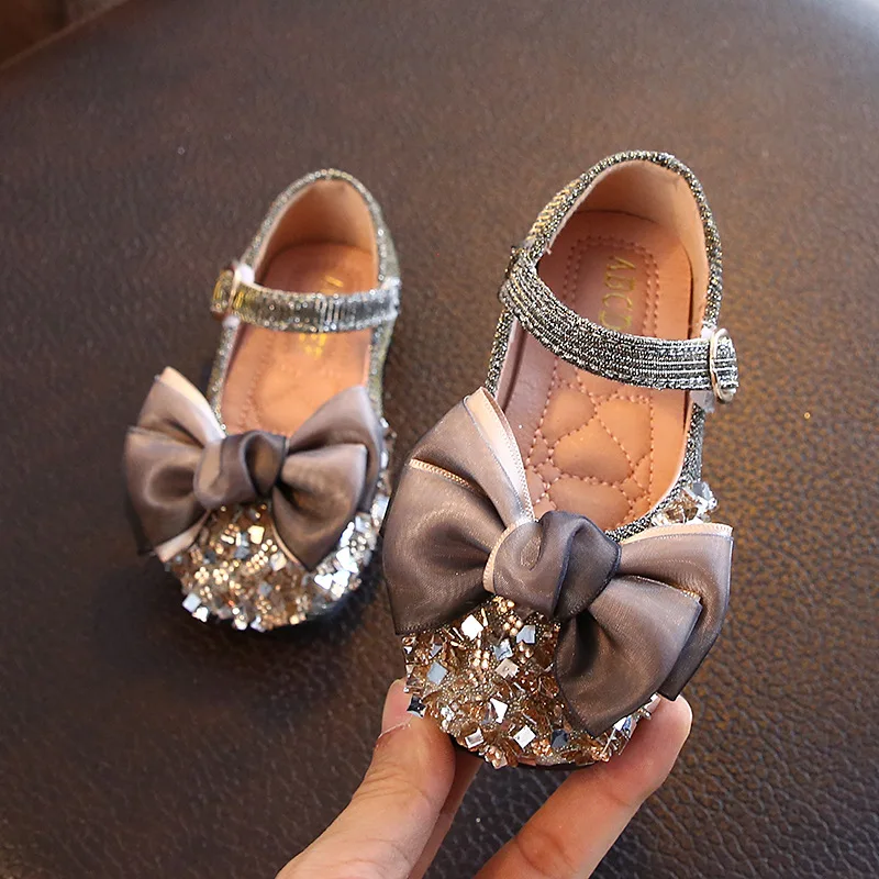 Children Soft Soles Casual Shoes Rhinestone Bow Girls Princess Party Dance Leather Shoes Baby Flats Kids Performance Shoes 21-30
Children Soft Soles Casual Shoes Rhinestone Bow Girls Princess Party Dance Leather Shoes Baby Flats Kids Performance Shoes 21-30