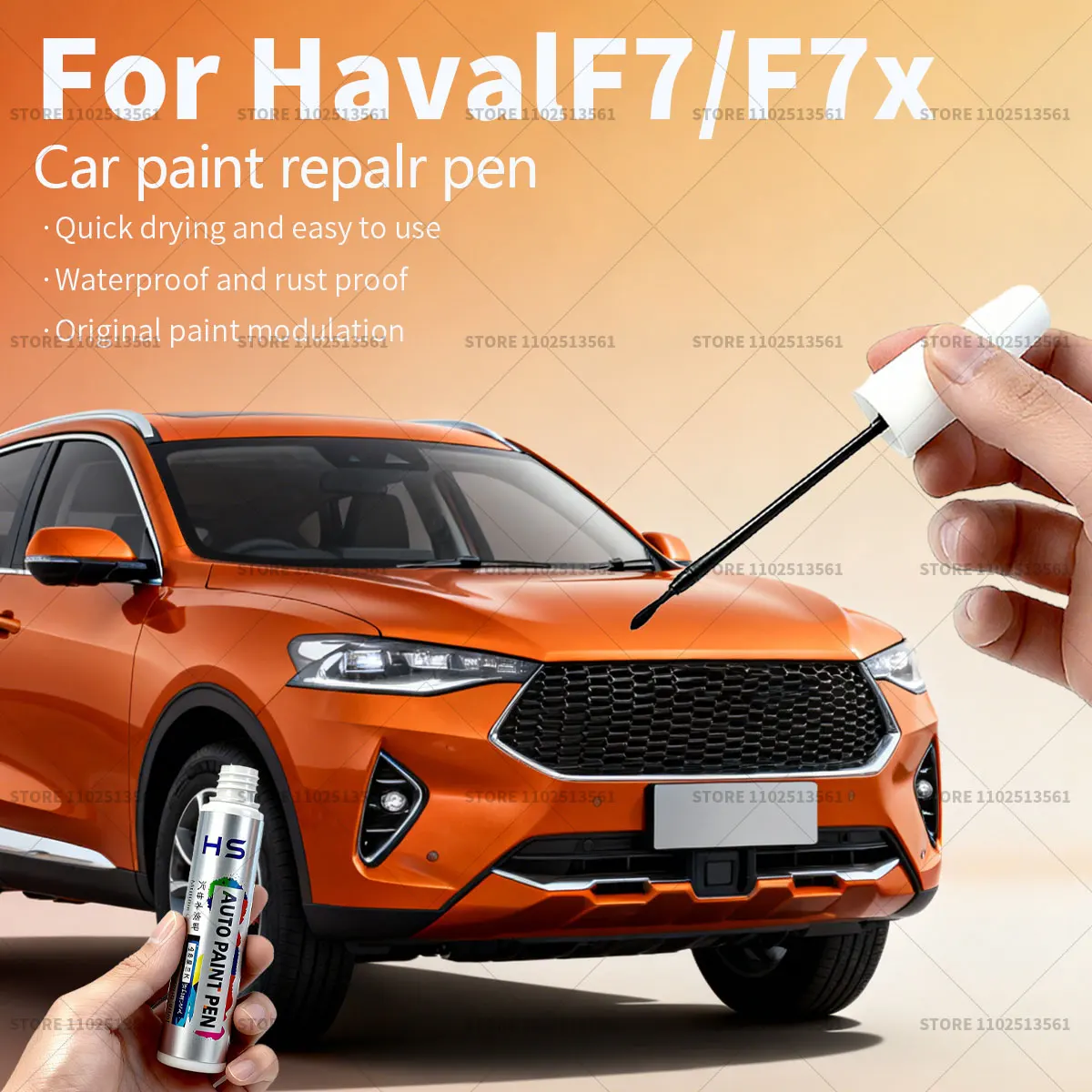 Car Paint Repair Pen For GWM HavalF7/F7x Touch Up Scratch Remover DIY Auto Accessories Gray 102 Black 095 Red 1L White 0902C
Car Paint Repair Pen For GWM HavalF7/F7x Touch Up Scratch Remover DIY Auto Accessories Gray 102 Black 095 Red 1L White 0902C
