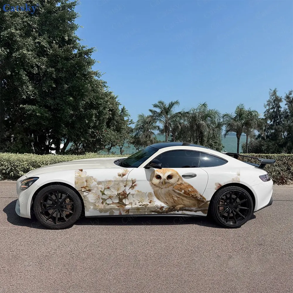 2pcs Forest-Style Owl & White Floral Car Side Wrap, Self-Adhesive PVC Waterproof & Scratch-Resistant Sticker, Car Accessory Gift
2pcs Forest-Style Owl & White Floral Car Side Wrap, Self-Adhesive PVC Waterproof & Scratch-Resistant Sticker, Car Accessory Gift
