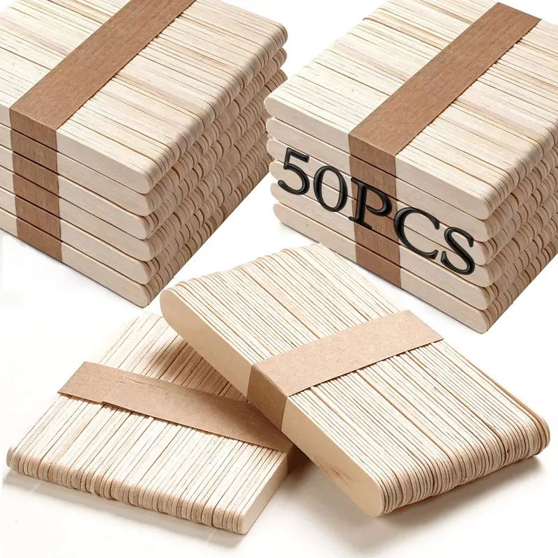 50PCS Popsicle Sticks Natural Wooden Ice Cream Sticks Hair Removal Waxing Sticks for DIY Craft Classroom Projects Art Supplies
50PCS Popsicle Sticks Natural Wooden Ice Cream Sticks Hair Removal Waxing Sticks for DIY Craft Classroom Projects Art Supplies