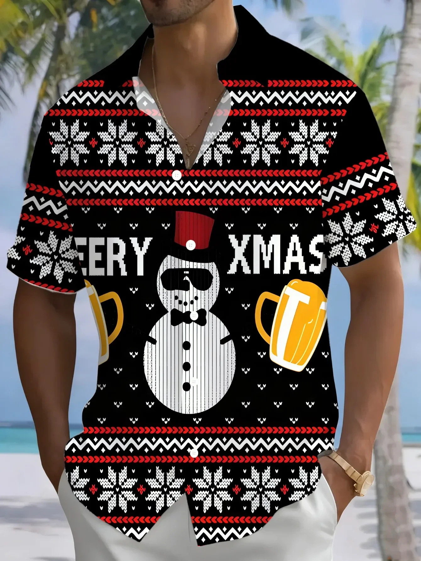 Men's Summer Man Short Sleeve Hawaiian Shirt Cool Beach Party Print Loose Fit Breathable Fashion Tops For Holiday Wear
Men's Summer Man Short Sleeve Hawaiian Shirt Cool Beach Party Print Loose Fit Breathable Fashion Tops For Holiday Wear