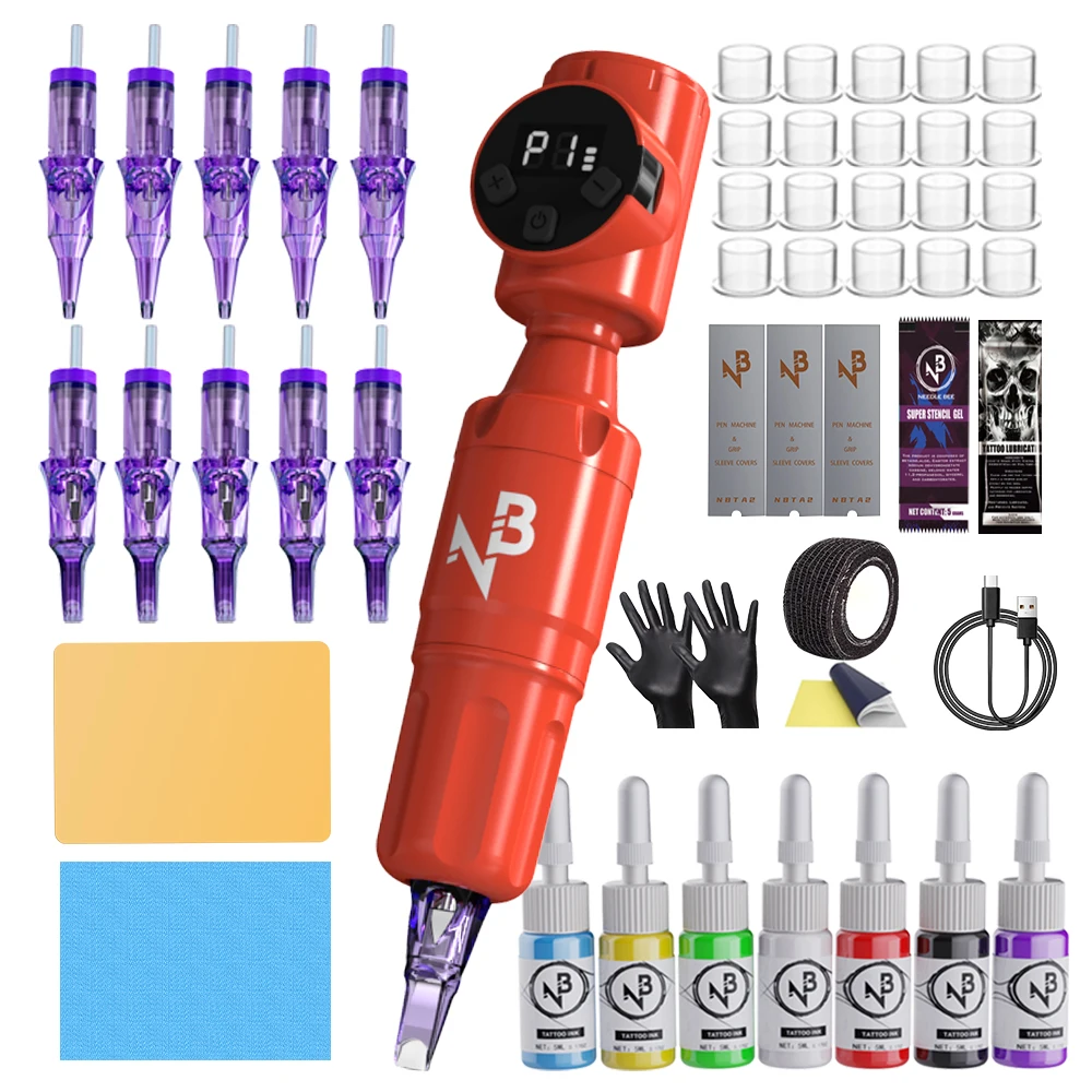 Compact Wireless Tattoo Machine Kit Rechargeable Tattoo Pen Gun with Rich Tattoo Accessories Ink Needles Complete Kit for Tattoo Practice Gifting
Compact Wireless Tattoo Machine Kit Rechargeable Tattoo Pen Gun with Rich Tattoo Accessories Ink Needles Complete Kit for Tattoo Practice Gifting