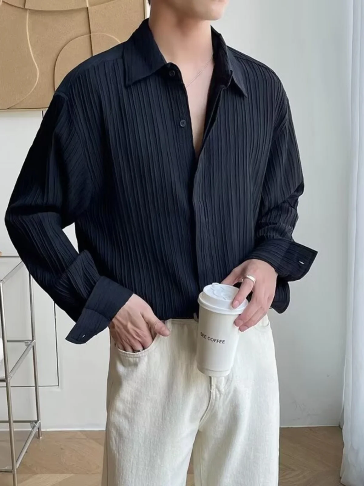 Spring Autumn Loose Men's Long Sleeve Shirt Casual Lightweight Classic Style Premium Drape Trendy Color Button up
Spring Autumn Loose Men's Long Sleeve Shirt Casual Lightweight Classic Style Premium Drape Trendy Color Button up