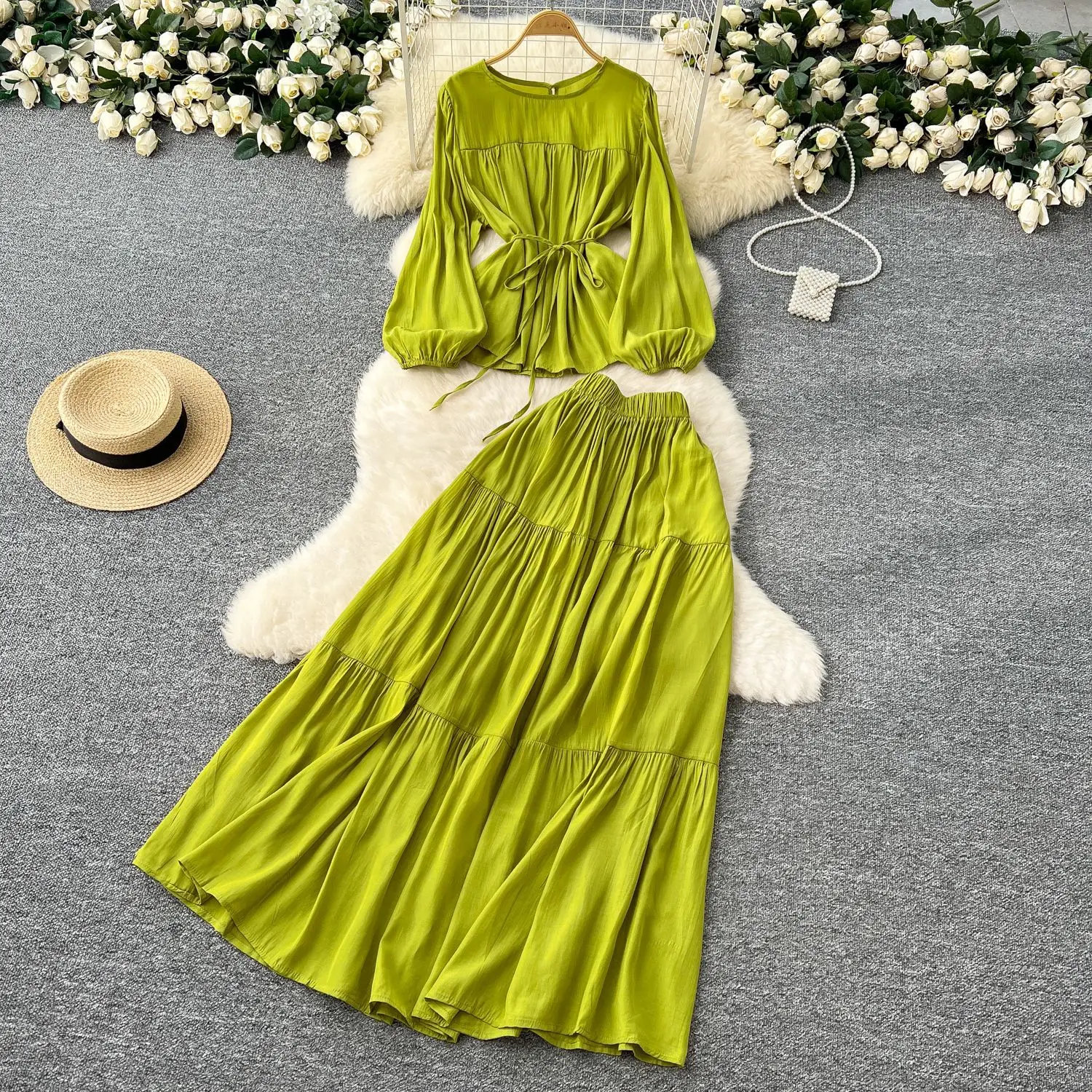 Skirt Set Women Dress Sets Two Piece Sets Round Neck Elegant Casual Loose Tops A Line Long Skirts Elastic Waist Y2k Streetwear
Skirt Set Women Dress Sets Two Piece Sets Round Neck Elegant Casual Loose Tops A Line Long Skirts Elastic Waist Y2k Streetwear