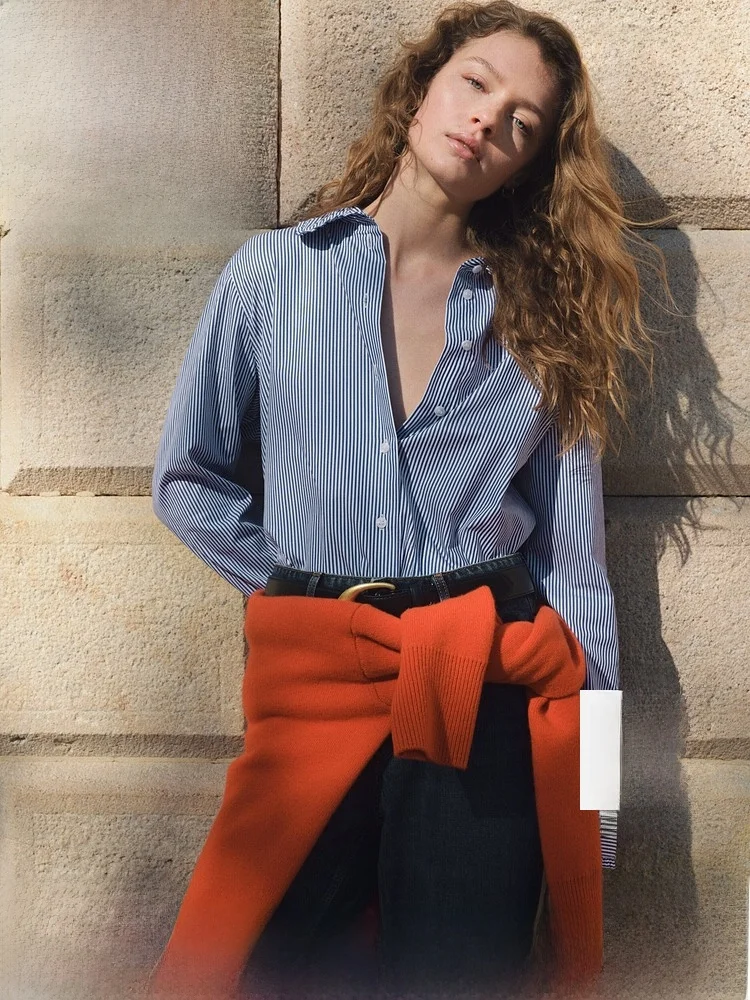 H&M Women's Shirt Cotton Fashion Simple Taffeta High Intelligence Sense Shirt Casual Style Long Sleeve Turn-down Collar Butto...
H&M Women's Shirt Cotton Fashion Simple Taffeta High Intelligence Sense Shirt Casual Style Long Sleeve Turn-down Collar Butto...