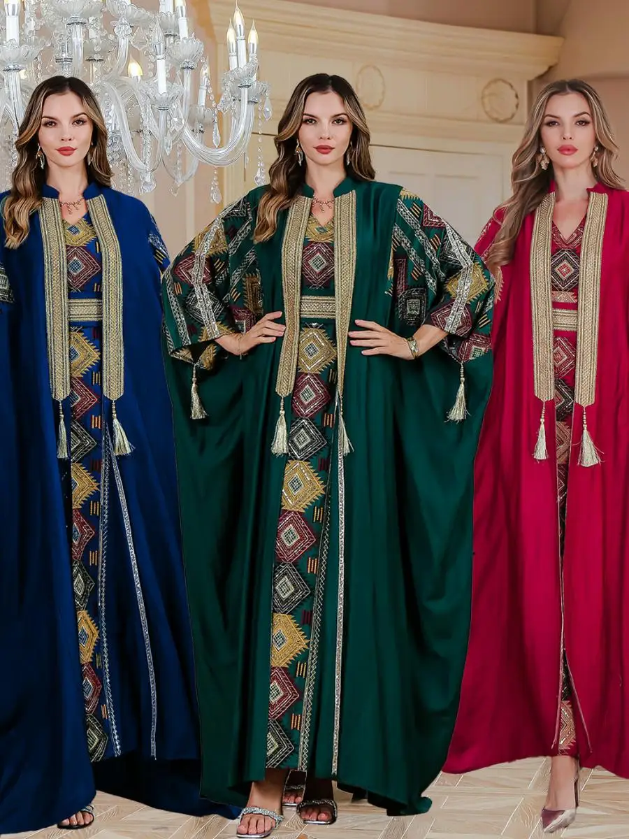 Elegant Embroidered Loose Dress Two-Piece Set Luxury Evening Gown Cross-Border Long Skirt Ethnic Women's Fashion Summer 2026
Elegant Embroidered Loose Dress Two-Piece Set Luxury Evening Gown Cross-Border Long Skirt Ethnic Women's Fashion Summer 2026