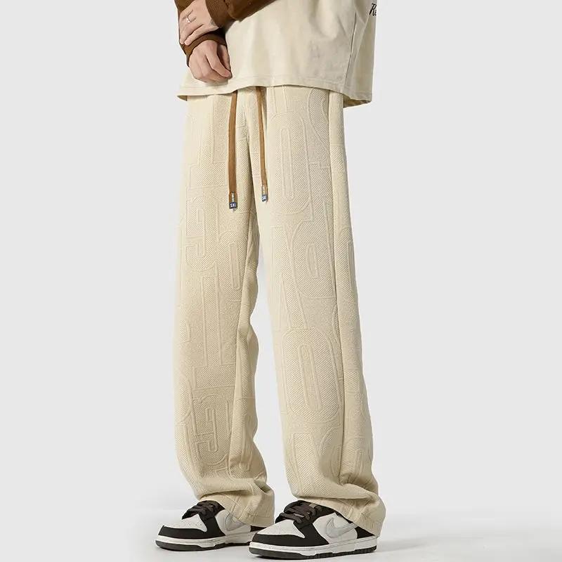 Jacquard Sweatpants Men's Spring Autumn Plus High Street Straight-leg Casual Pants Loose Wide-leg Sports Pants
Jacquard Sweatpants Men's Spring Autumn Plus High Street Straight-leg Casual Pants Loose Wide-leg Sports Pants