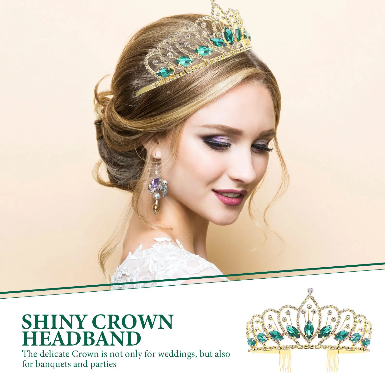 Rhinestones Crown Hairband Chic Delicate Design Wedding Bridal Headband for Women Party Sparkling Hair Accessories
Rhinestones Crown Hairband Chic Delicate Design Wedding Bridal Headband for Women Party Sparkling Hair Accessories