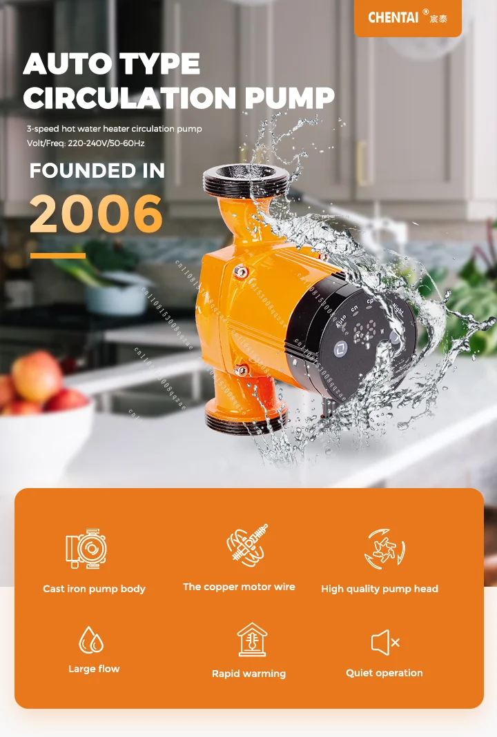 New Style Silent Hot Water Circulation Pump for Water Heater
New Style Silent Hot Water Circulation Pump for Water Heater