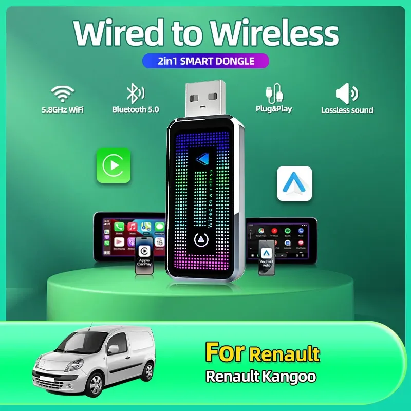 Portable Wireless Carplay Adapter Android Auto Compatibility and For Apple Carplay with Easy Setup Dongle For Renault Kangoo
Portable Wireless Carplay Adapter Android Auto Compatibility and For Apple Carplay with Easy Setup Dongle For Renault Kangoo