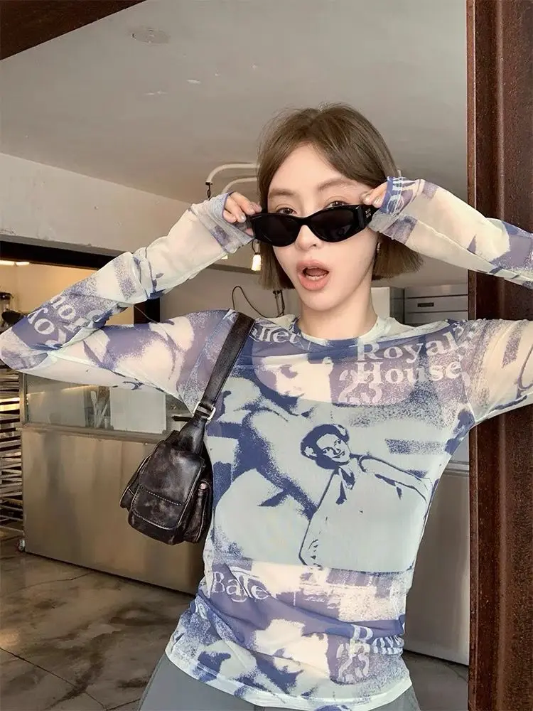 2024 Summer Women's Fashion Slim Fit Tie Dyed Sleeves Slim Transparent Sexy Thin Top
2024 Summer Women's Fashion Slim Fit Tie Dyed Sleeves Slim Transparent Sexy Thin Top