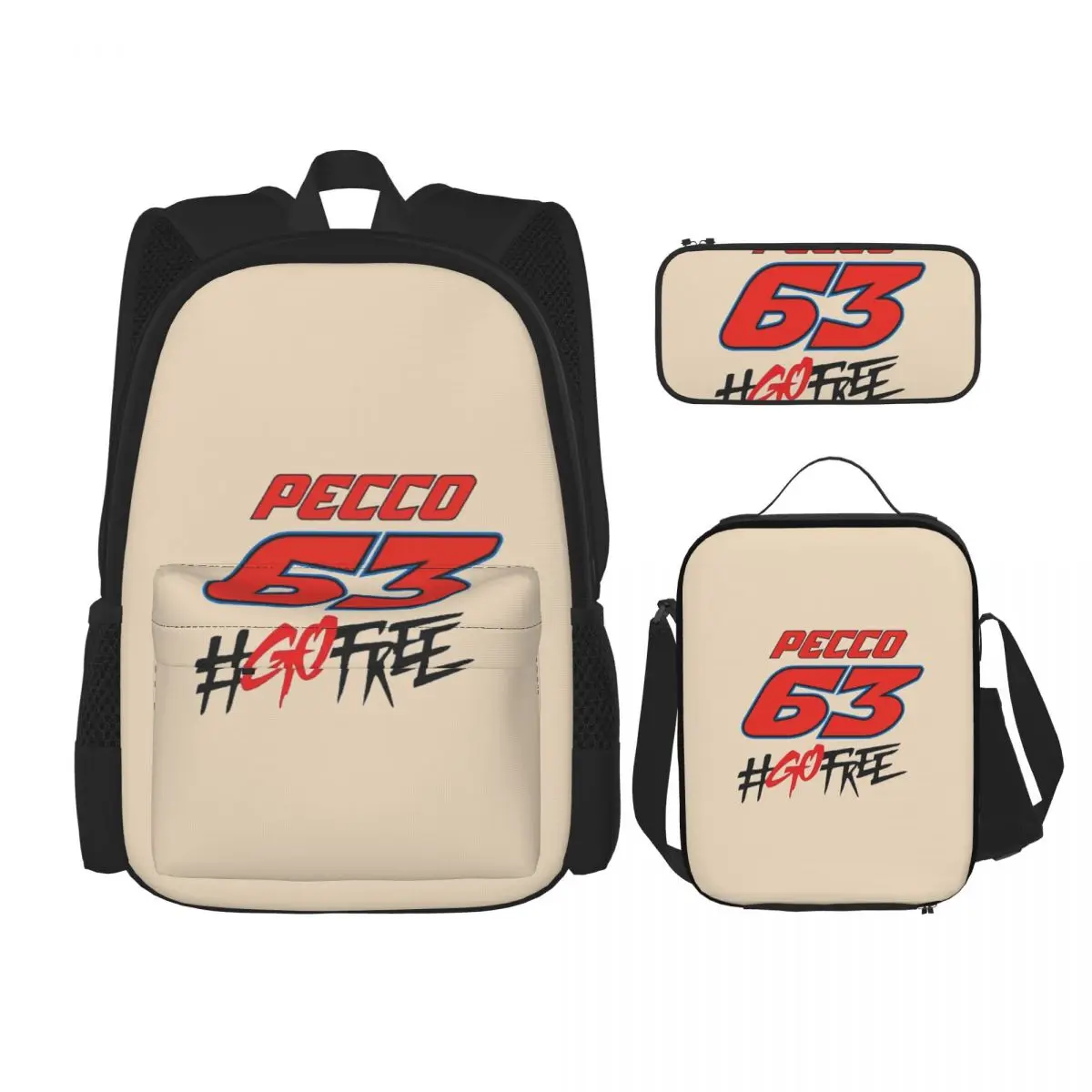 Pecco Bagnaia Go Free Backpacks Boys Girls Bookbag Students School Bags Kids Rucksack Lunch Bag Pen Bag Three-Piece Set
Pecco Bagnaia Go Free Backpacks Boys Girls Bookbag Students School Bags Kids Rucksack Lunch Bag Pen Bag Three-Piece Set