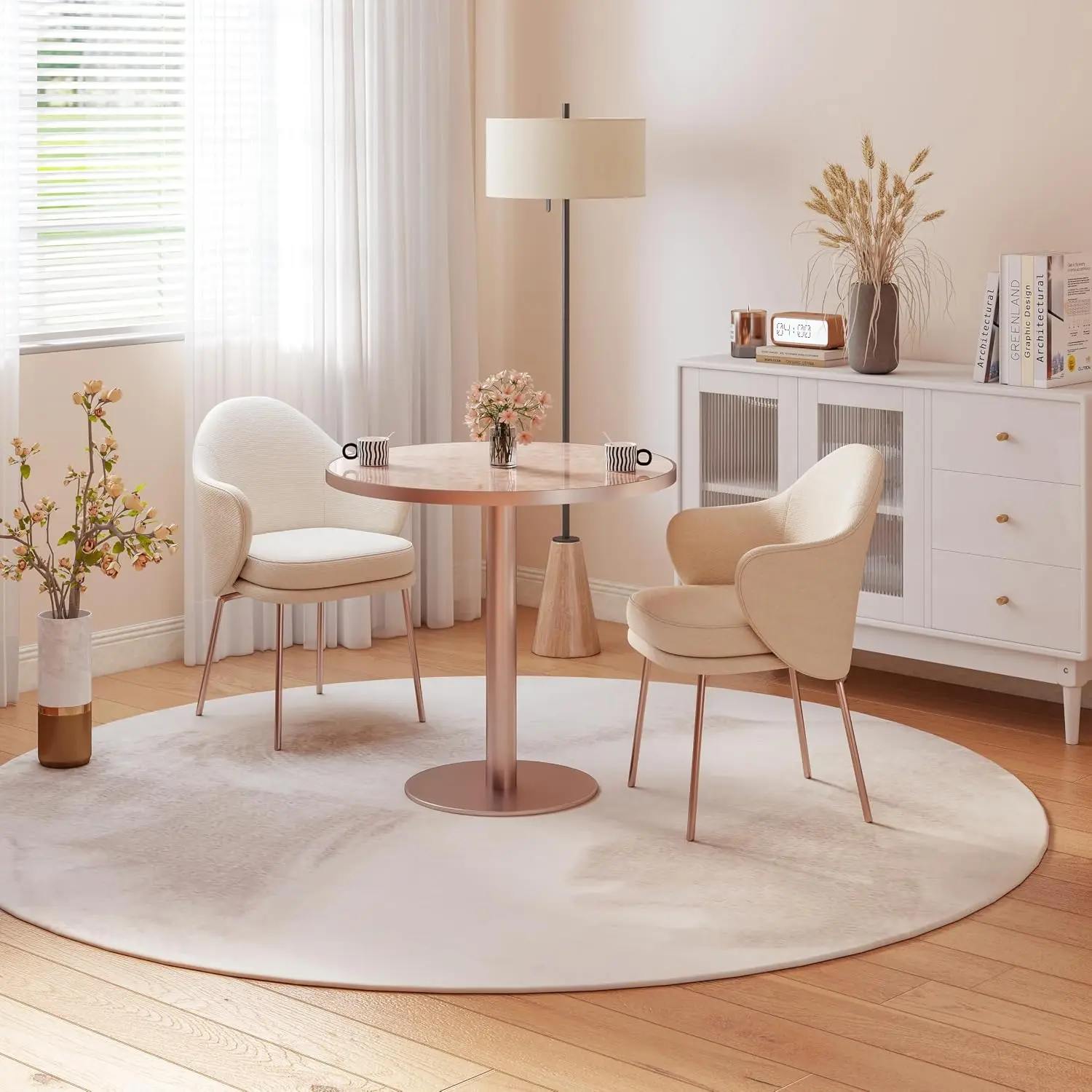 31.5" Small Round Dining Table for 2-4, Modern Tulip Tables with Sintered Stone Marble Top and Metal Base, Circle, Customized
31.5" Small Round Dining Table for 2-4, Modern Tulip Tables with Sintered Stone Marble Top and Metal Base, Circle, Customized