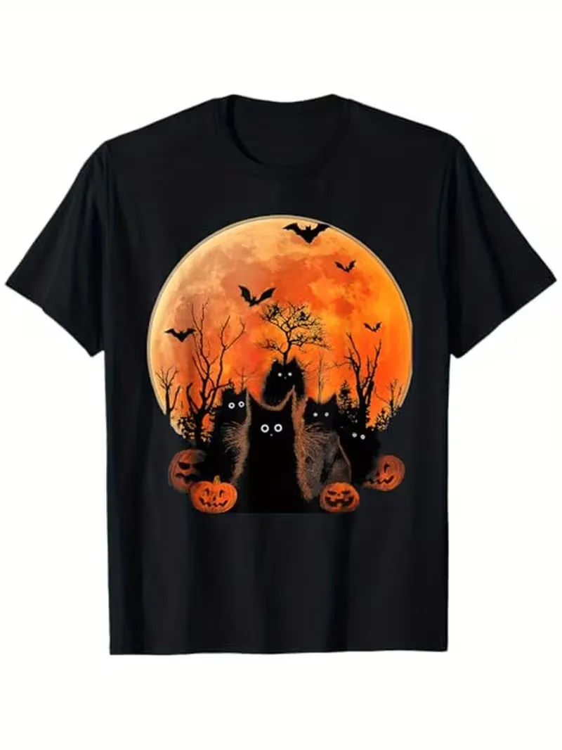 Black Cats Full Moon Halloween T-Shirt - 100% Cotton Funny Pet Lover Graphic Tee
Black Cats Full Moon Halloween T-Shirt - 100% Cotton Funny Pet Lover Graphic Tee