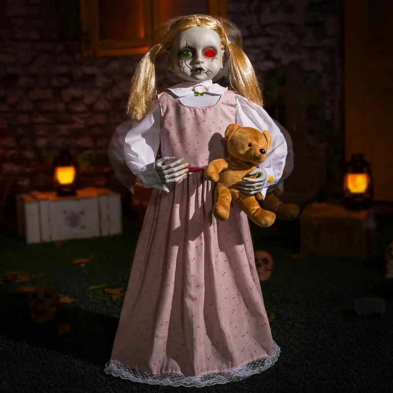 EQAnimatronics 36-дюймовая кукла Хэллоуин 3 фута анимационные украшения-звук активируется со страшным звуком, технические глаза, страшное движение, Hau
EQAnimatronics 36-дюймовая кукла Хэллоуин 3 фута анимационные украшения-звук активируется со страшным звуком, технические глаза, страшное движение, Hau