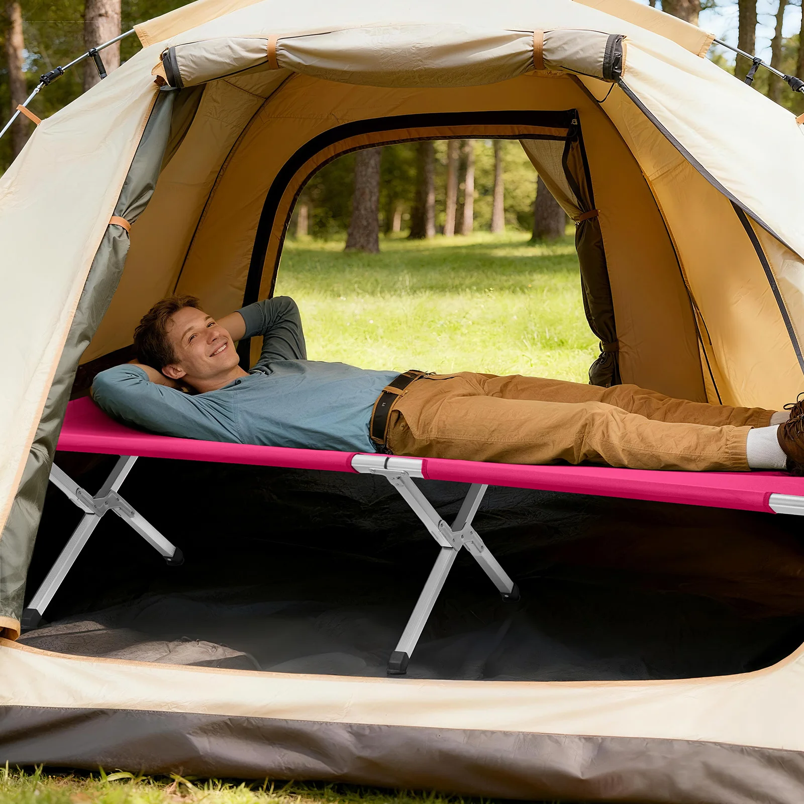 Portable Folding Camping Cot with Carrying Bag Army Pink
Portable Folding Camping Cot with Carrying Bag Army Pink