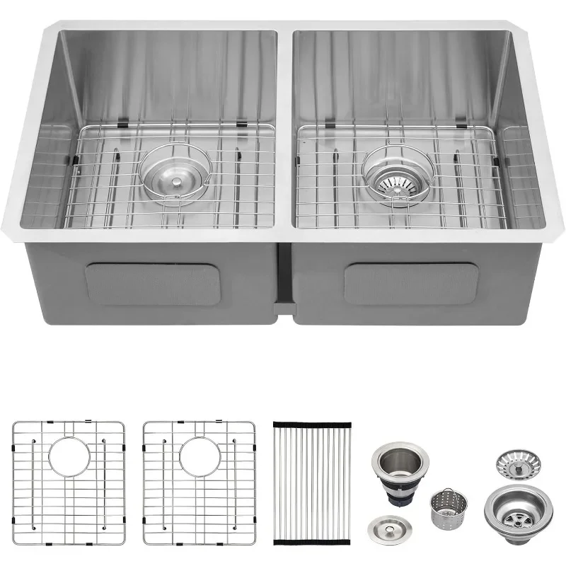 home.33 Кухонная мойка с двойной раковиной Undermount — кухонная мойка из нержавеющей стали 33x19 дюймов
home.33 Кухонная мойка с двойной раковиной Undermount — кухонная мойка из нержавеющей стали 33x19 дюймов