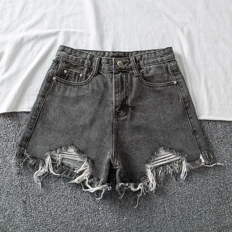 Women Grey High Waist Denim Shorts Distressed Ripped Fringe Raw Hem Short Jeans Casual Street Y2K Hot Pants
Women Grey High Waist Denim Shorts Distressed Ripped Fringe Raw Hem Short Jeans Casual Street Y2K Hot Pants