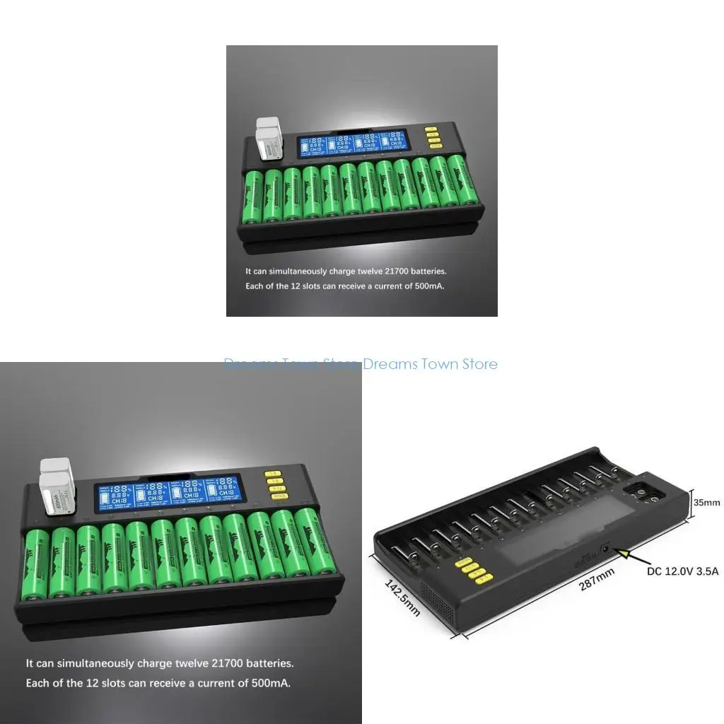 HX6A Intelligent Battery Charging Case 12 Bay LCD Display For Li NiMH LiFePO4 9V 21700 20700 Batteries
HX6A Intelligent Battery Charging Case 12 Bay LCD Display For Li NiMH LiFePO4 9V 21700 20700 Batteries