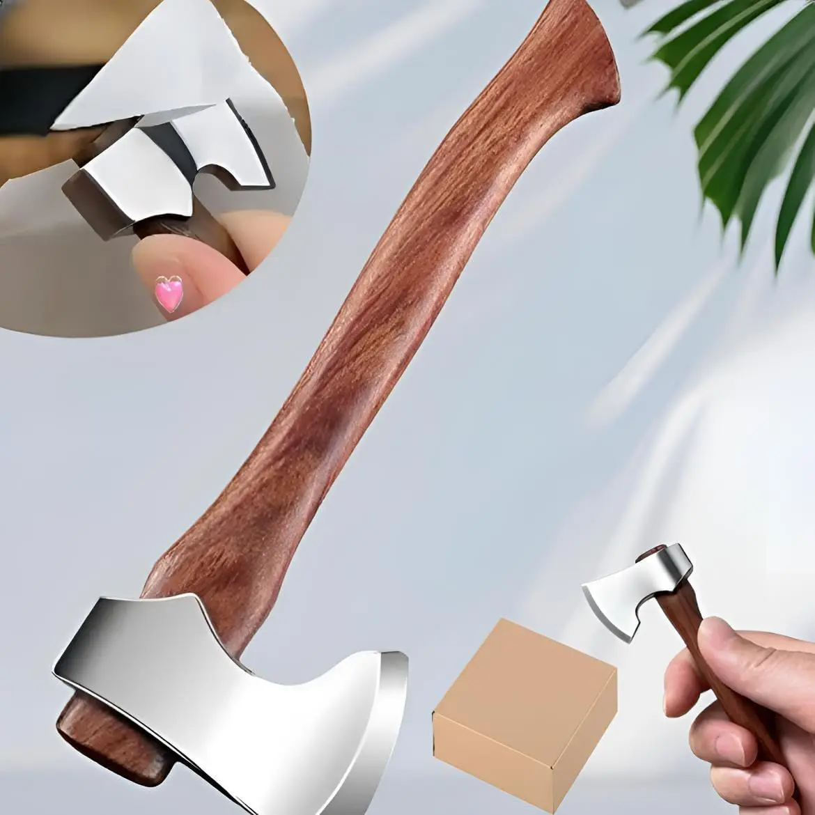 Stainless Steel Mini Axe Collectible Ornament - Handcrafted Mini Axe Ornaments with Wooden Handle, Perfect Desktop Decor
Stainless Steel Mini Axe Collectible Ornament - Handcrafted Mini Axe Ornaments with Wooden Handle, Perfect Desktop Decor