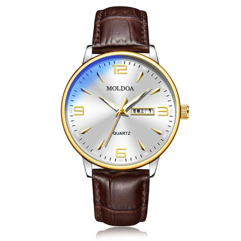 Automatic Quartz Wrist Watch for Business Men Skeleton Design Waterproof Luminescent Dual Calendar Analogue Leather Strap
Automatic Quartz Wrist Watch for Business Men Skeleton Design Waterproof Luminescent Dual Calendar Analogue Leather Strap