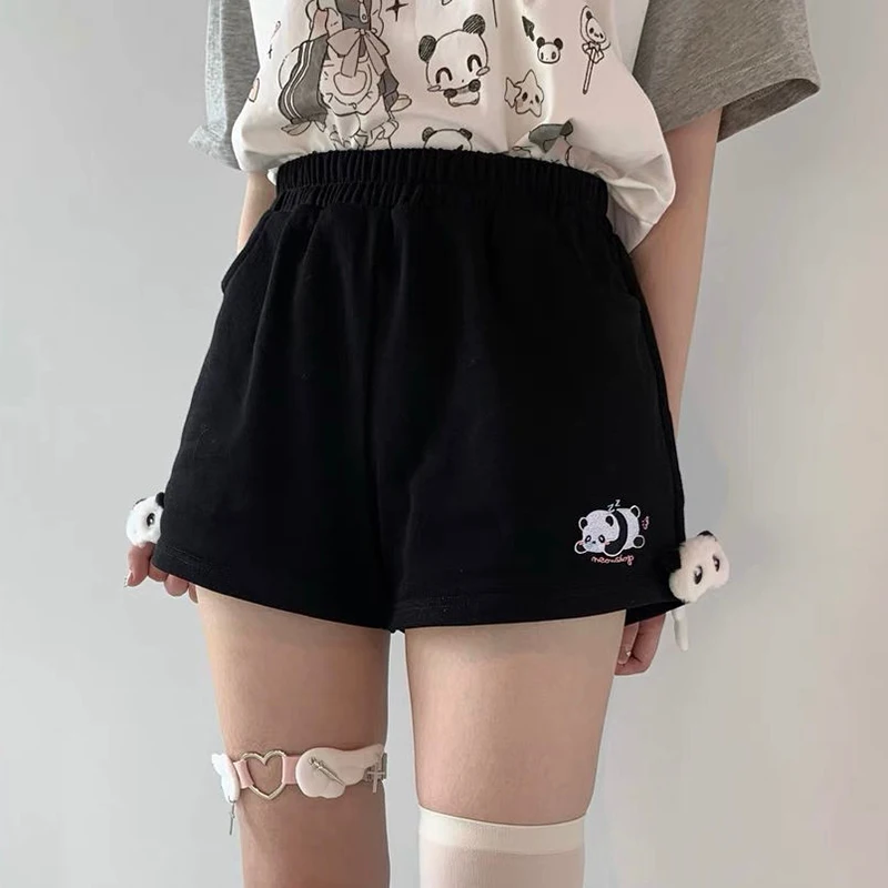 Summer Shorts for Women Japanese Panda Embroidery High Waist Loose Wide Leg Pants Y2K Aesthetic Pocket Shorts Pantalones
Summer Shorts for Women Japanese Panda Embroidery High Waist Loose Wide Leg Pants Y2K Aesthetic Pocket Shorts Pantalones