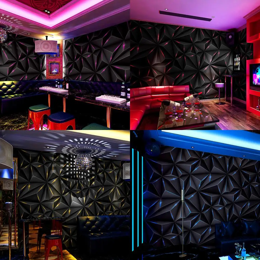 KTV Flashing Wallpaper Glowing Bar Wall Decor 3D Stereoscopic Background Wall Mural for Gaming Room
KTV Flashing Wallpaper Glowing Bar Wall Decor 3D Stereoscopic Background Wall Mural for Gaming Room