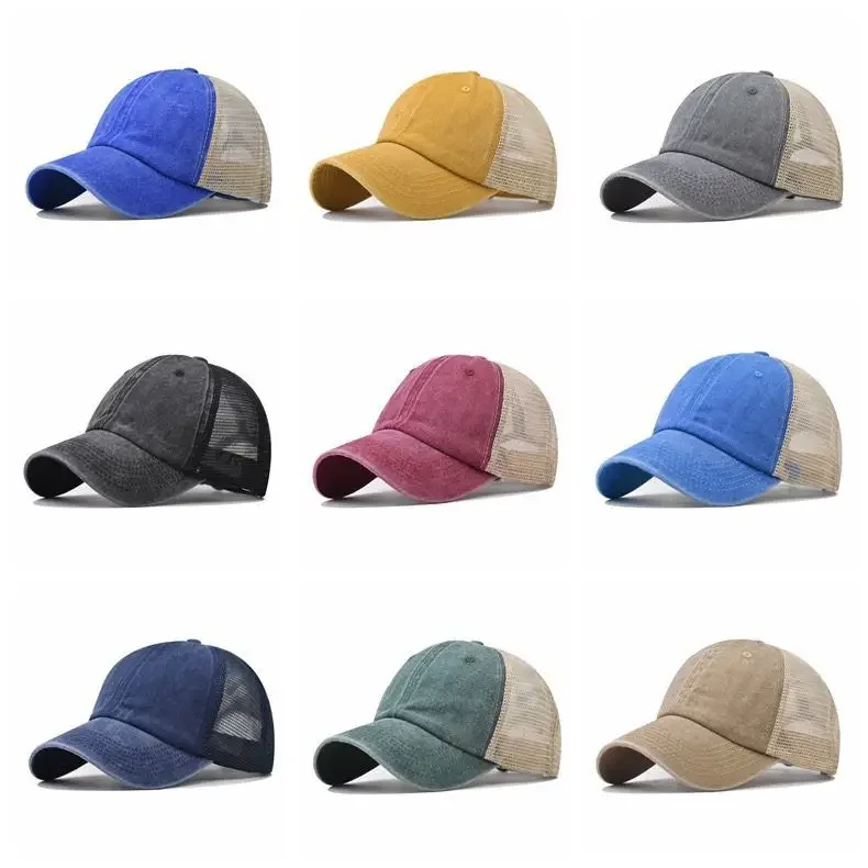 Summer Breathable Mesh Baseball Cap Women Vintage Washed Cotton Baseball Hat Men Outdoor Sports Adjustable Hip Hop Caps
Summer Breathable Mesh Baseball Cap Women Vintage Washed Cotton Baseball Hat Men Outdoor Sports Adjustable Hip Hop Caps