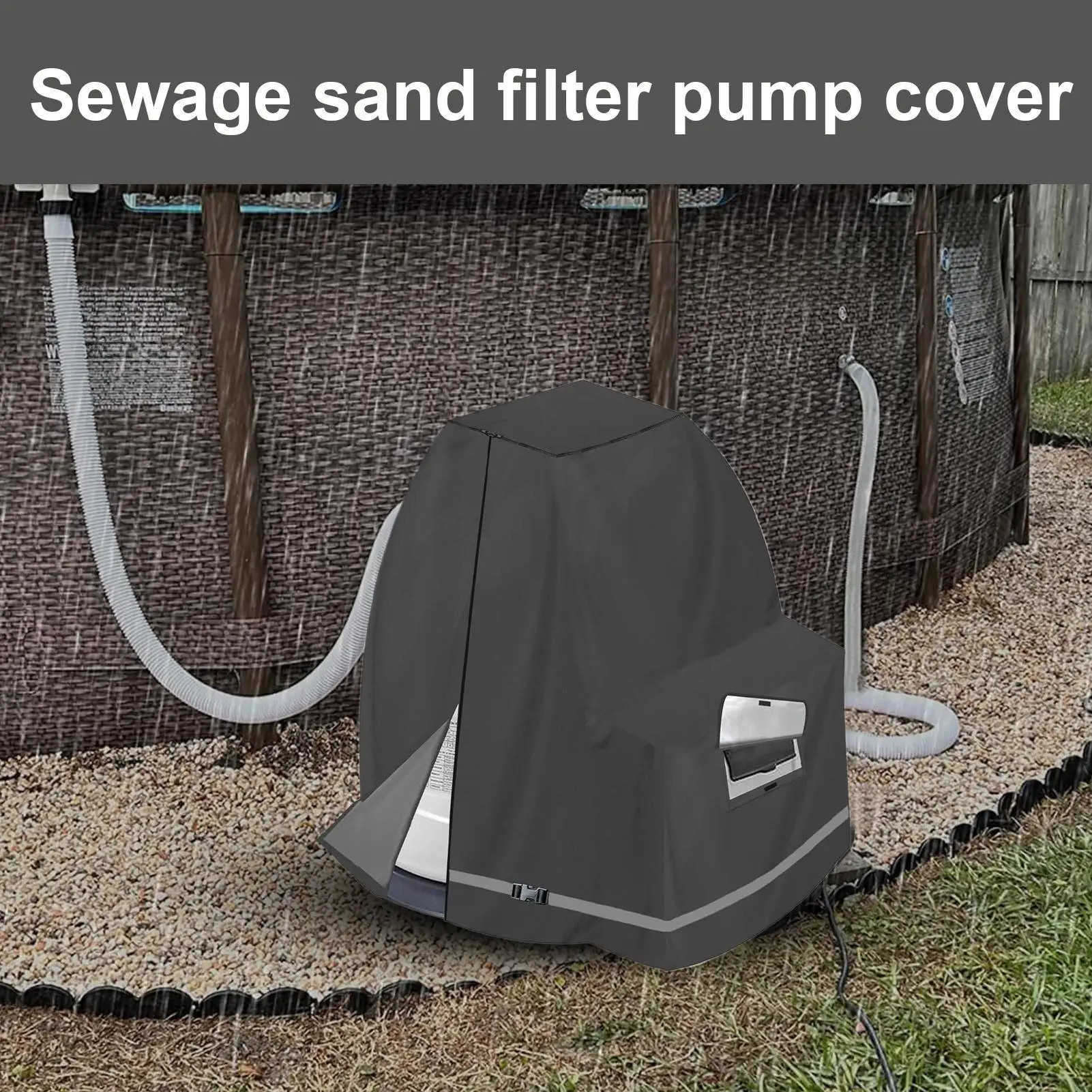 Pool Pump Cover 420D silver Coated Sand Filter Cover Anti-UV Waterproof Debris Removal Enclosure Fits 14-16in For Summer Shading
Pool Pump Cover 420D silver Coated Sand Filter Cover Anti-UV Waterproof Debris Removal Enclosure Fits 14-16in For Summer Shading