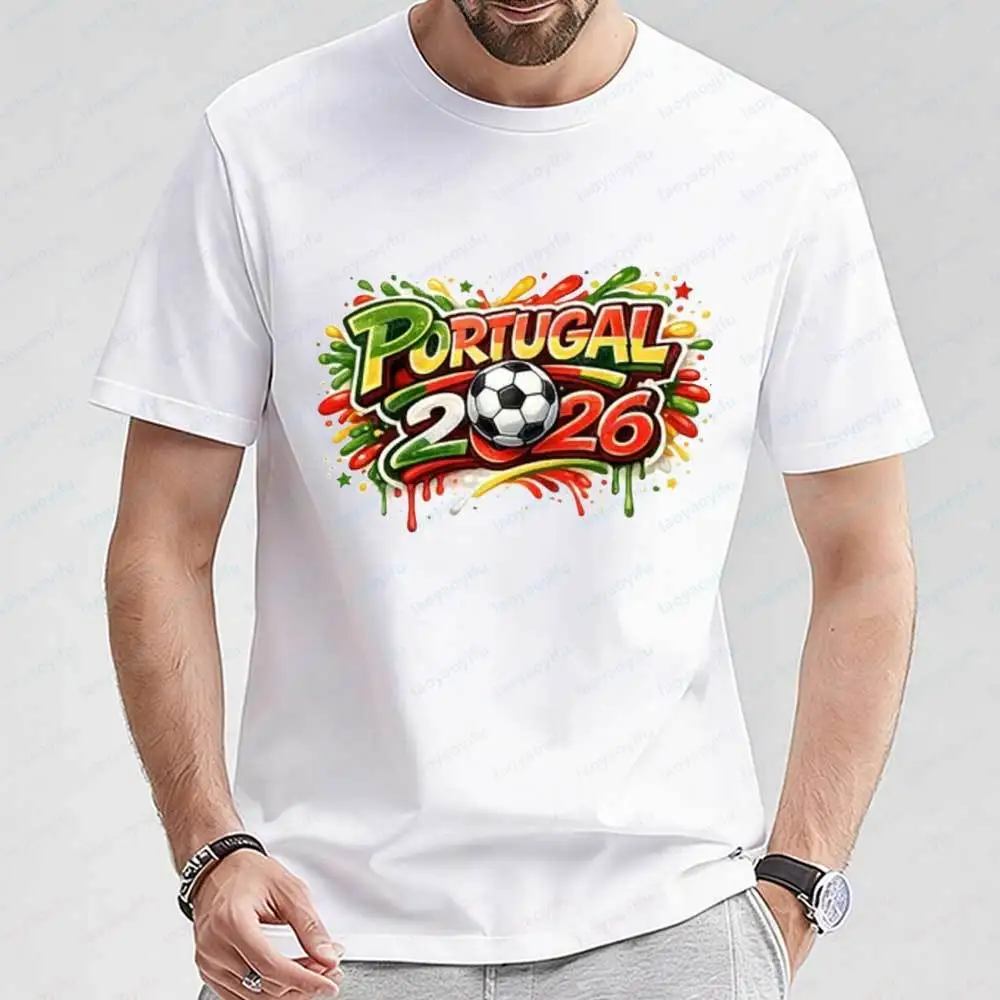 Men's Portugal 2026 Soccer T-Shirt Football Fan Graphic Tee Casual Cotton 2026 Soccer Sportswear Portugal Team Supporter Tops
Men's Portugal 2026 Soccer T-Shirt Football Fan Graphic Tee Casual Cotton 2026 Soccer Sportswear Portugal Team Supporter Tops