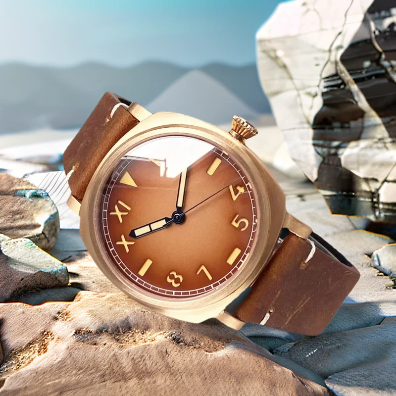 42mm Solid Bronze Automatic Watch for Men Miyota8215 316L Steel Sterile California Dial Vintage PT5000 200m Waterproof Sapphire
42mm Solid Bronze Automatic Watch for Men Miyota8215 316L Steel Sterile California Dial Vintage PT5000 200m Waterproof Sapphire