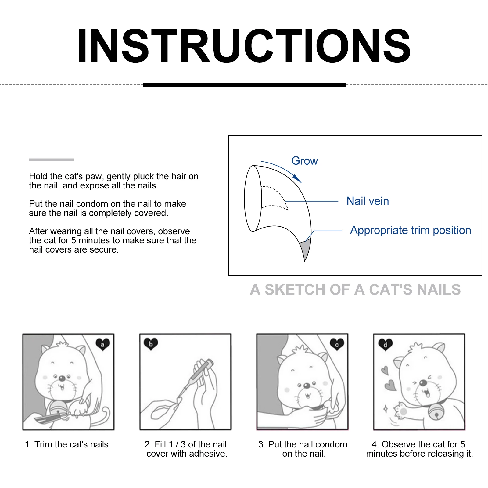 160 Pcs Pet Manicure Set Cat Nail Cover Cap Fingernail Claw Silica Gel Supplies
160 Pcs Pet Manicure Set Cat Nail Cover Cap Fingernail Claw Silica Gel Supplies