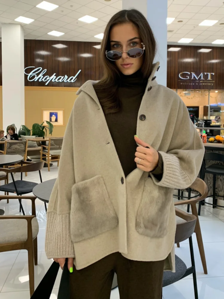 Fur Pocket Knit Women's Sweater Casual Stand Collar Long Sleeve Single-breasted Female Cardigan 2025 Autumn Winter Knitwear
Fur Pocket Knit Women's Sweater Casual Stand Collar Long Sleeve Single-breasted Female Cardigan 2025 Autumn Winter Knitwear
