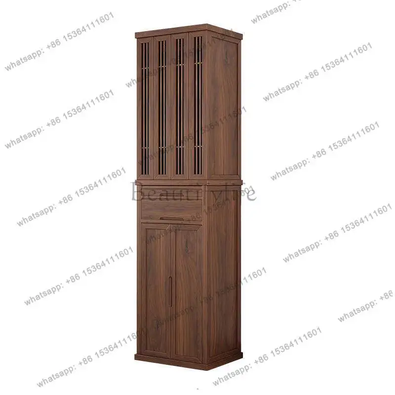 Black walnut casket new Chinese vertical cabinet living room solid wood Buddhist cabinet shrine
Black walnut casket new Chinese vertical cabinet living room solid wood Buddhist cabinet shrine