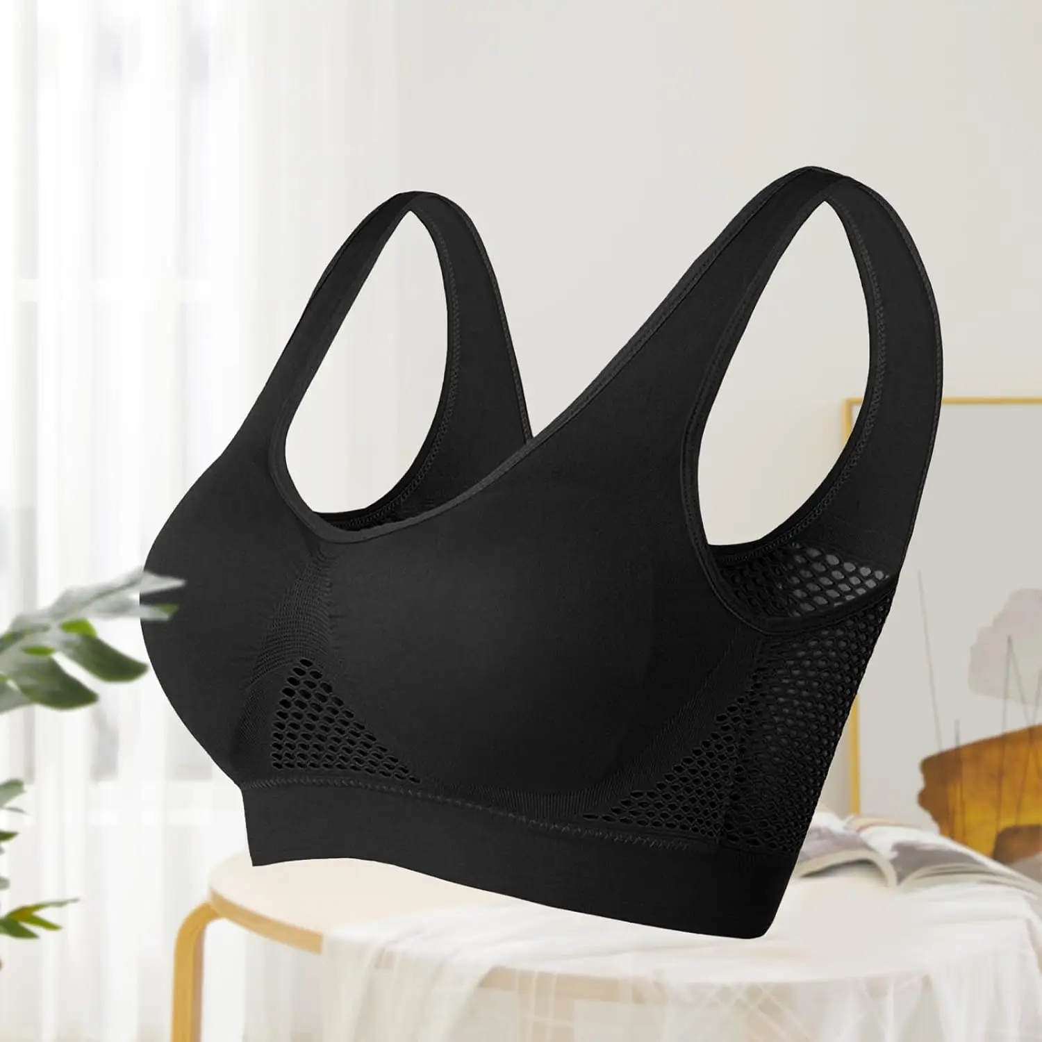 Sports Bra for Women - Plus Size High Support Workout Bra with Cooling Mesh (Full Coverage)
Sports Bra for Women - Plus Size High Support Workout Bra with Cooling Mesh (Full Coverage)