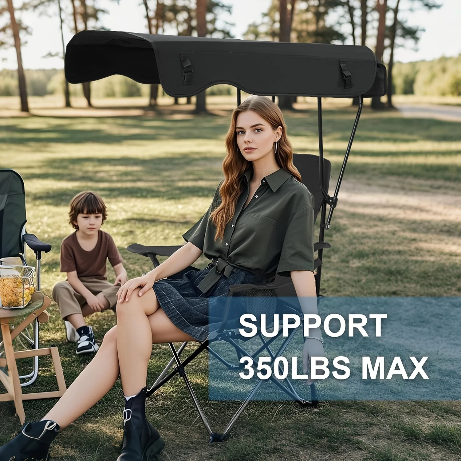 Camping Chairs, with Sunshade Canopy, Heavy-duty Folding Outdoor Chairs, Equipped with Armrests, Cup Holders And Carry Bags, Portable Leisure Chairs, Suitable for Camping, Beaches, Fishing, Picnics And Sports Activities
Camping Chairs, with Sunshade Canopy, Heavy-duty Folding Outdoor Chairs, Equipped with Armrests, Cup Holders And Carry Bags, Portable Leisure Chairs, Suitable for Camping, Beaches, Fishing, Picnics And Sports Activities