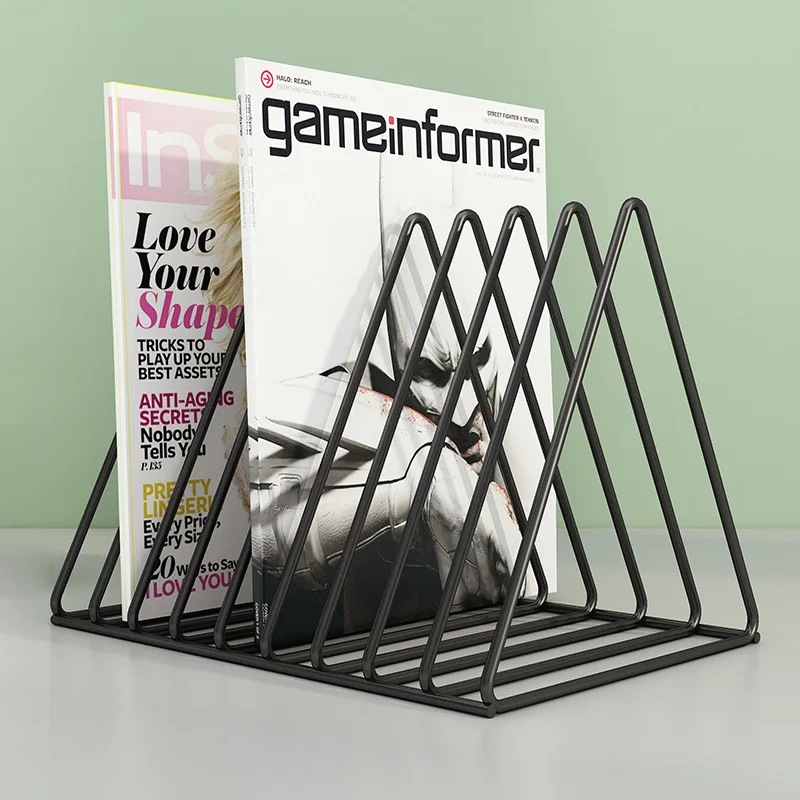 Triangle Desktop Storage and Organization Folder Iron Art Metal Office Materials Magazine Student Books Small Storage Shelf
Triangle Desktop Storage and Organization Folder Iron Art Metal Office Materials Magazine Student Books Small Storage Shelf
