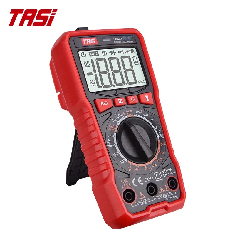 LED IndicatorTASI TA801A Digital Multimeter LCD Display True RMS 600V Auto Range AC DC Voltage Resistance Capacitance Meter Mult
LED IndicatorTASI TA801A Digital Multimeter LCD Display True RMS 600V Auto Range AC DC Voltage Resistance Capacitance Meter Mult