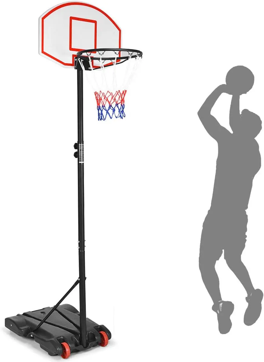 Portable Basketball Hoop with Wheels, 5.8-6.8 Ft Adjustable Height, 28 Inch Backboard for Kids Youth
Portable Basketball Hoop with Wheels, 5.8-6.8 Ft Adjustable Height, 28 Inch Backboard for Kids Youth